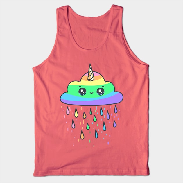 Unicorn Cloud Rainbow Tank Top by Starquake